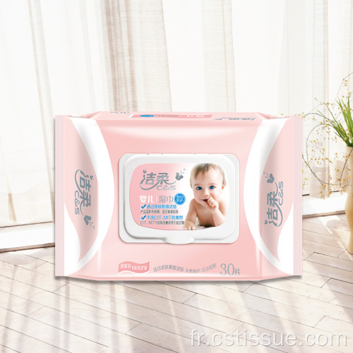 Soins de bébé non tissés doux 30 pièces Wipes humides